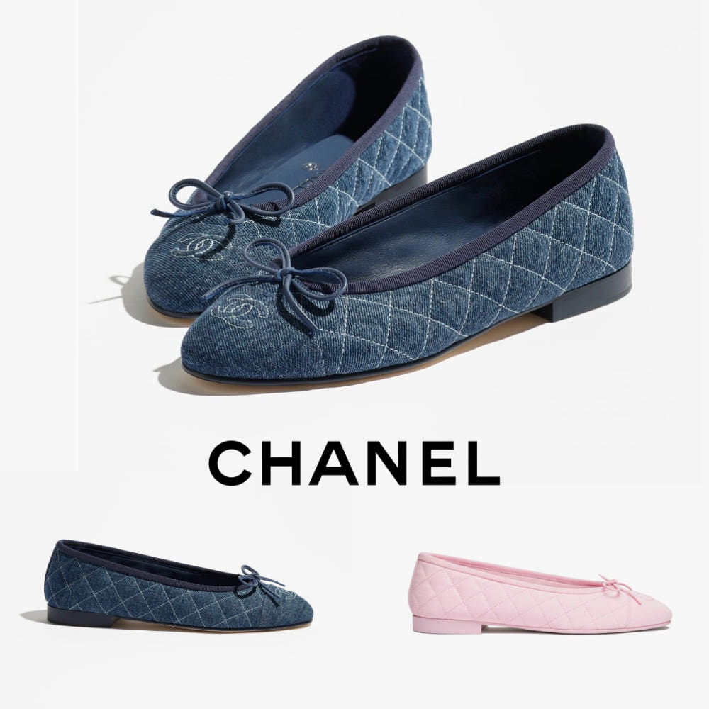 Season denim flats 